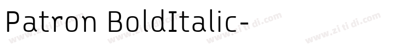 Patron BoldItalic字体转换